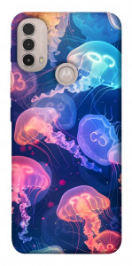 Чехол Neon jellyfishes для Motorola Moto E40