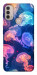 Чехол Neon jellyfishes для Motorola Moto E40