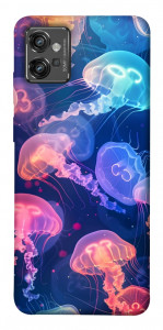Чехол Neon jellyfishes для Motorola Moto G32