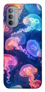 Чехол Neon jellyfishes для Motorola Moto G31
