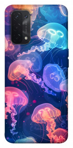 Чехол Neon jellyfishes для Oppo A54 5G
