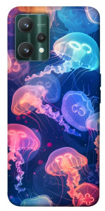 Чехол Neon jellyfishes для Realme 9 Pro