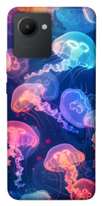 Чехол Neon jellyfishes для Realme C30