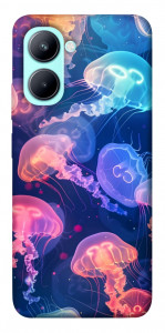 Чехол Neon jellyfishes для Realme C33