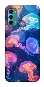 Чехол Neon jellyfishes для Motorola Moto G60