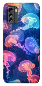 Чехол Neon jellyfishes для Nokia G60