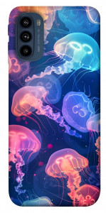 Чехол Neon jellyfishes для Motorola Moto G41
