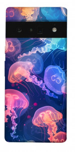 Чехол Neon jellyfishes для Google Pixel 6 Pro