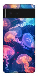 Чохол Neon jellyfishes для Google Pixel 6