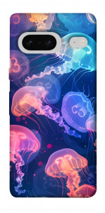 Чехол Neon jellyfishes для Google Pixel 7