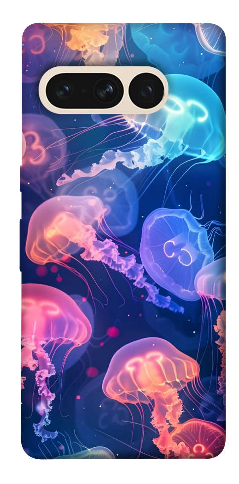 Чехол Neon jellyfishes для Google Pixel 7 Pro