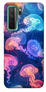 Чохол Neon jellyfishes для Huawei nova 7 SE