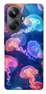 Чехол Neon jellyfishes для Realme 10 Pro+