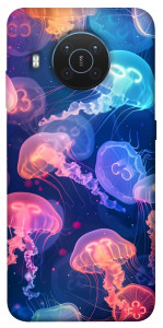 Чехол Neon jellyfishes для Nokia X20