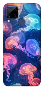 Чехол Neon jellyfishes для Realme C15