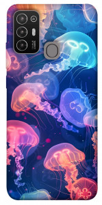 Чехол Neon jellyfishes для ZTE Blade A52