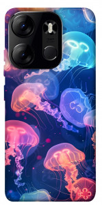 Чохол Neon jellyfishes для Tecno Spark Go 2023