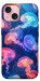 Чехол Neon jellyfishes для iPhone 15