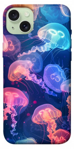 Чохол Neon jellyfishes для iPhone 15 Plus