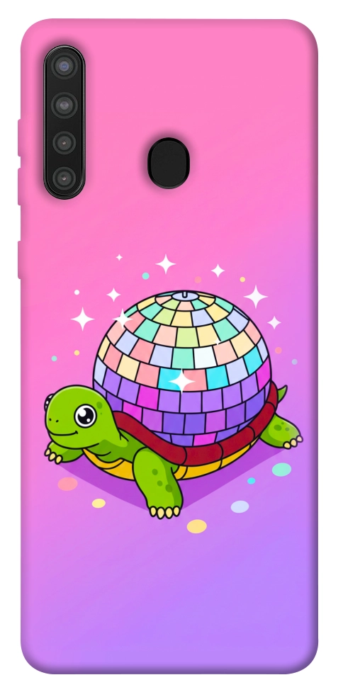 Чехол Disco turtle для Galaxy A21