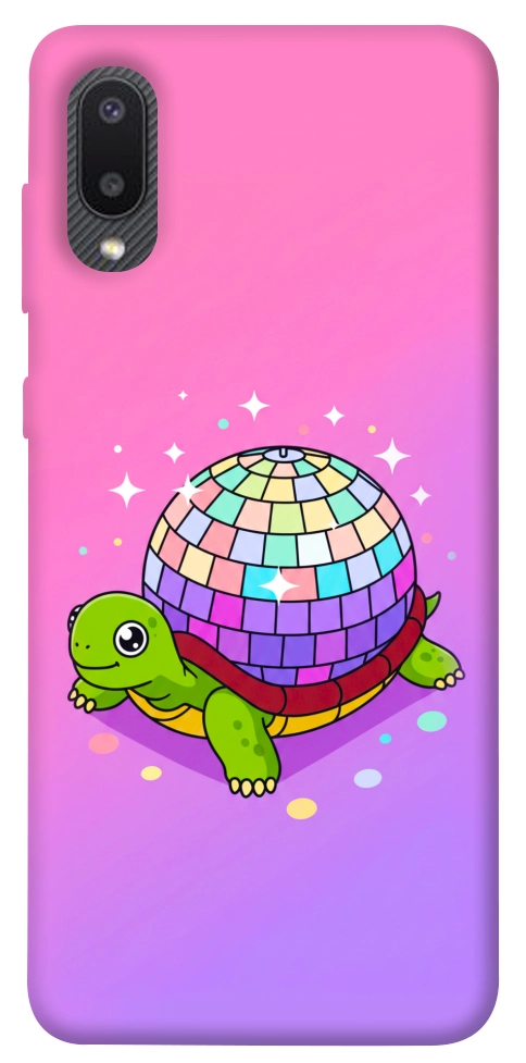Чехол Disco turtle для Galaxy A02