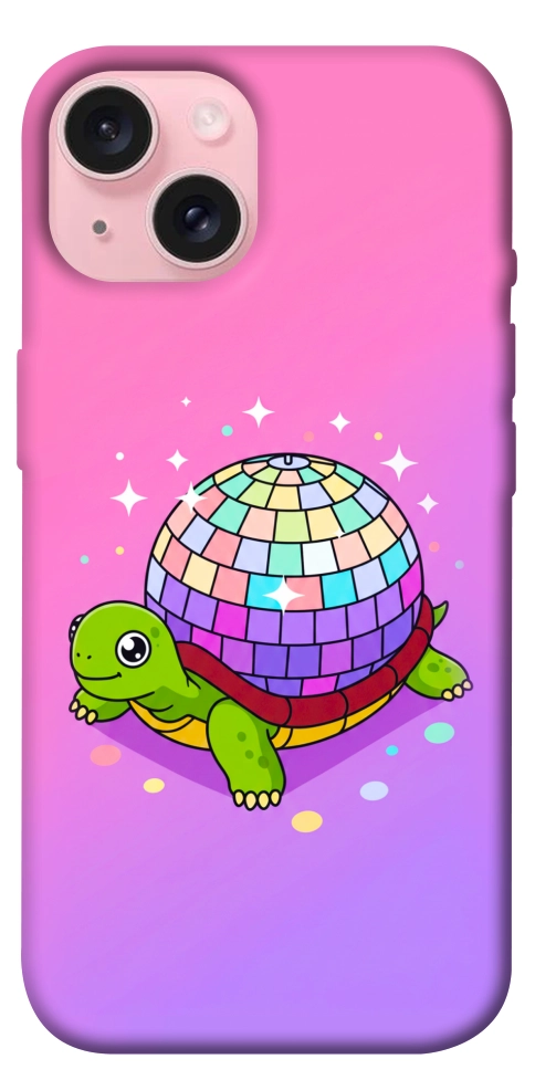 Чехол Disco turtle для iPhone 15