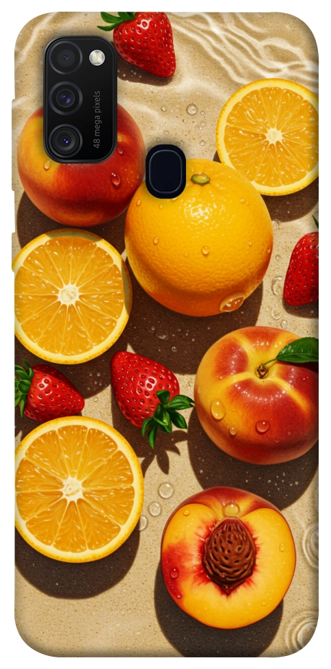Чохол Яскраві фрукти для Galaxy M30s