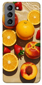 Чехол Яркие фрукты для Galaxy S21 FE