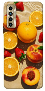 Чехол Яркие фрукты для TECNO Camon 17P