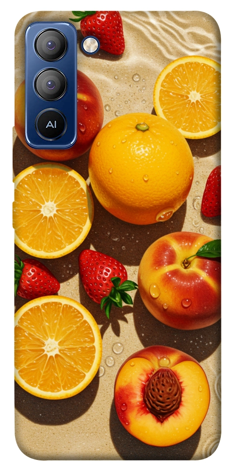 Чохол Яскраві фрукти для TECNO Pop 5 Pro