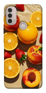 Чехол Яркие фрукты для Motorola Moto E40