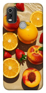 Чехол Яркие фрукты для Nokia C21 Plus
