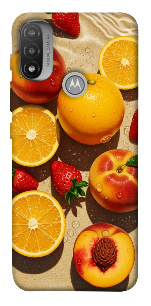 Чохол Яскраві фрукти для Мotorola Moto E20