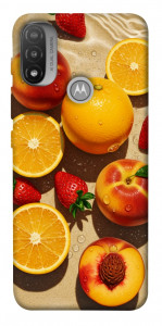 Чехол Яркие фрукты для Мotorola Moto E20