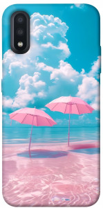 Чехол Розовые зонтики для Galaxy A01