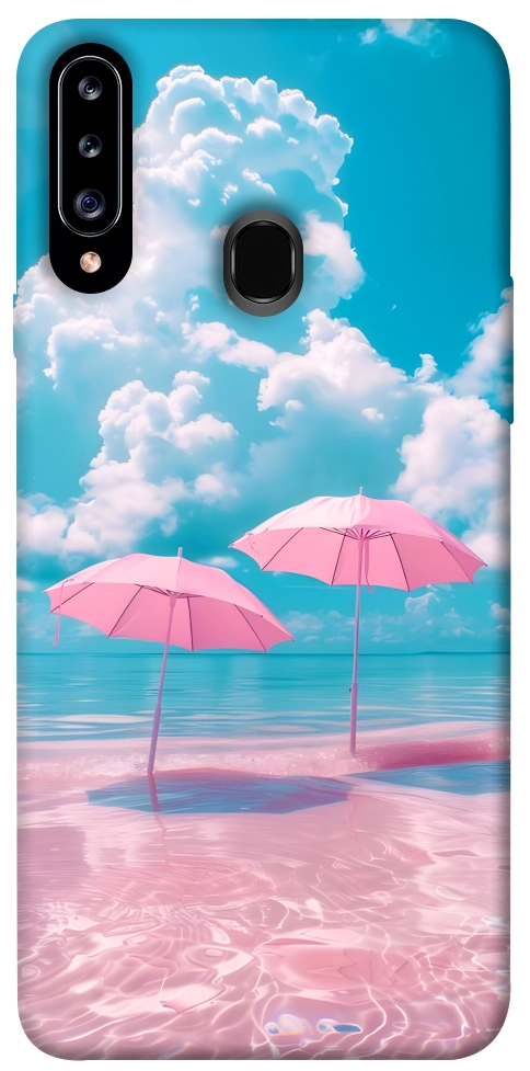Чохол Рожеві парасольки для Galaxy A20s (2019)