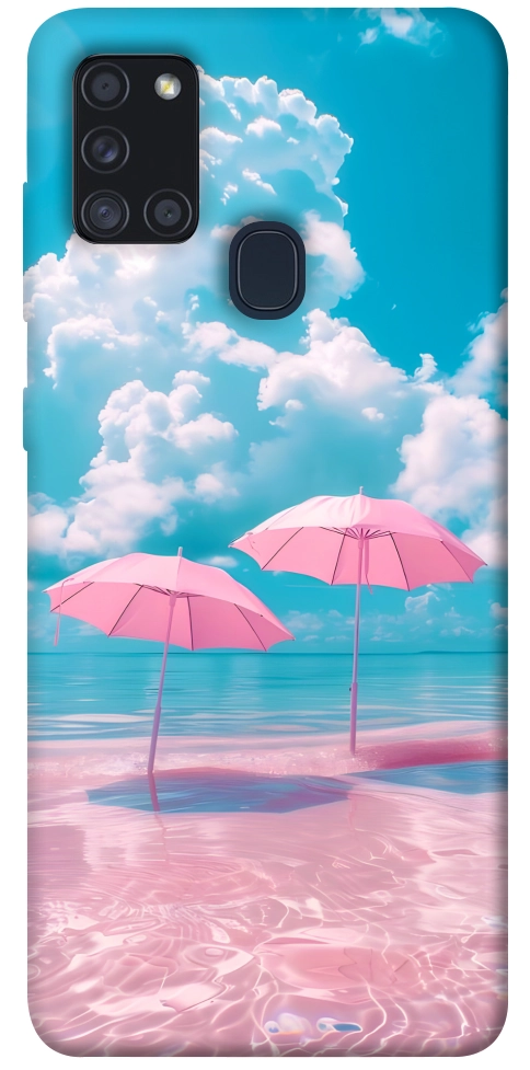 Чохол Рожеві парасольки для Galaxy A21s (2020)