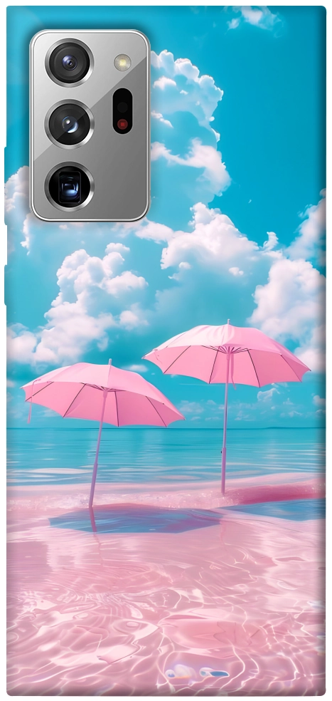 Чехол Розовые зонтики для Galaxy Note 20 Ultra