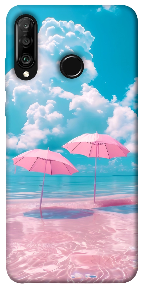 Чехол Розовые зонтики для Huawei P30 Lite