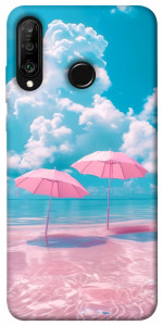 Чехол Розовые зонтики для Huawei P30 Lite