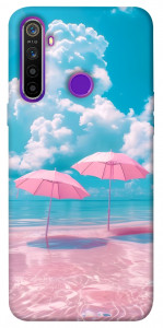 Чехол Розовые зонтики для Realme 5