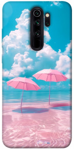 Чехол Розовые зонтики для Xiaomi Redmi Note 8 Pro