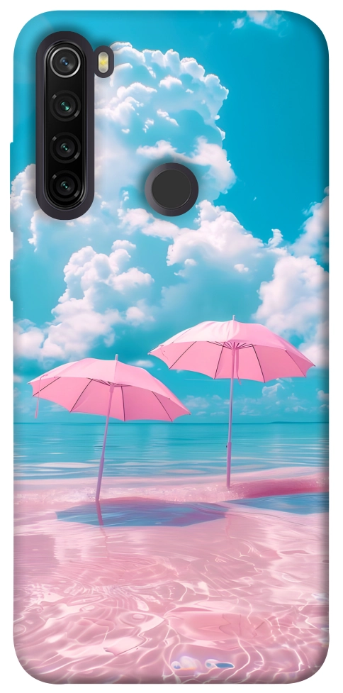 Чехол Розовые зонтики для Xiaomi Redmi Note 8T