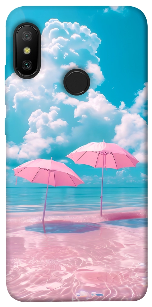 Чехол Розовые зонтики для Xiaomi Redmi 6 Pro