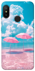 Чехол Розовые зонтики для Xiaomi Redmi 6 Pro
