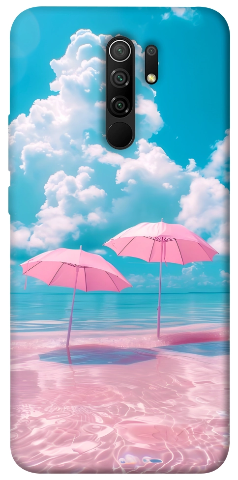 Чехол Розовые зонтики для Xiaomi Redmi 9