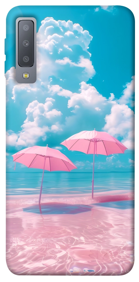 Чохол Рожеві парасольки для Galaxy A7 (2018)