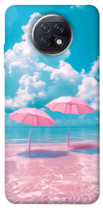 Чехол Розовые зонтики для Xiaomi Redmi Note 9 5G