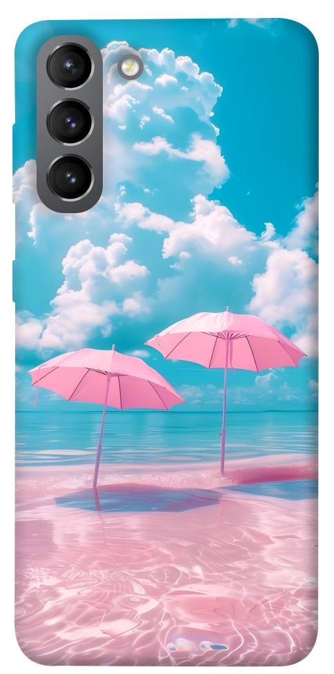 Чехол Розовые зонтики для Galaxy S21