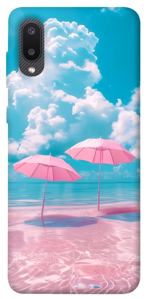 Чехол Розовые зонтики для Galaxy A02